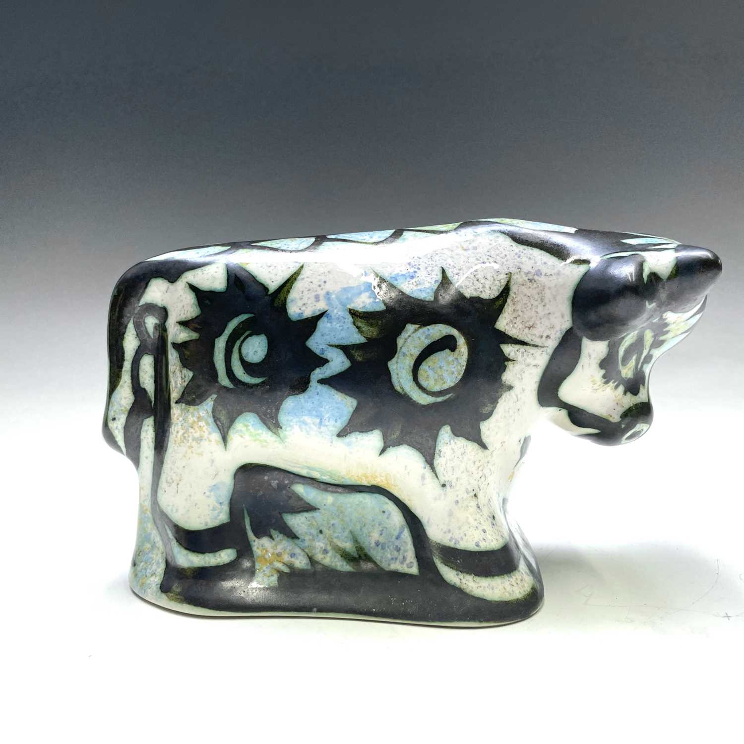 Lot 984 A Celtic, Newlyn pottery bull figure,