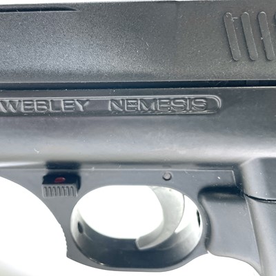 Lot 26 - A Webley Nemesis .177 air pistol, length 25cm....