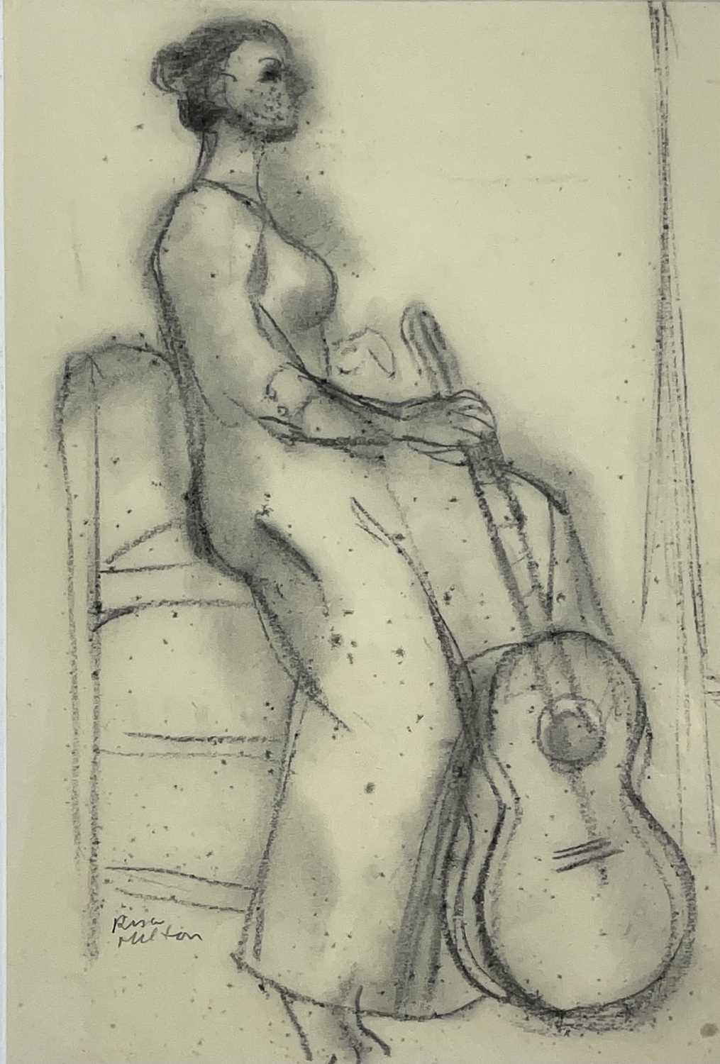 Lot 89 - Rose HILTON (1931-2019) Figure With Guitar...