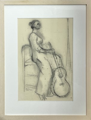 Lot 89 - Rose HILTON (1931-2019) Figure With Guitar...