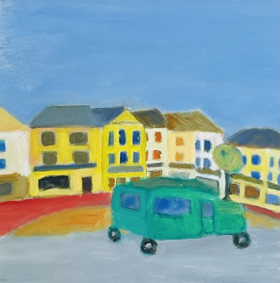 Lot 347 - Bob BOURNE (1931-2021) 'Green Van' Oil on...
