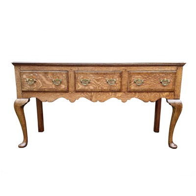 Lot 293 - An 18th century style oak dresser base, with...