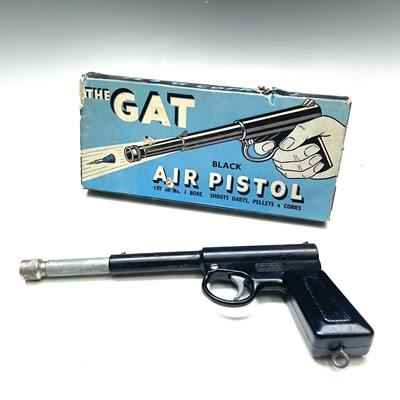 Lot 32 - 'The Gat', A .177 air pistol, boxed, length...