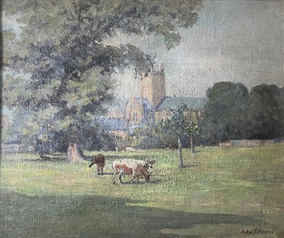 Lot 304 - John Henry TITCOMB (1863-1953) 'Cows Before...