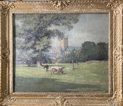 Lot 304 - John Henry TITCOMB (1863-1953) 'Cows Before...