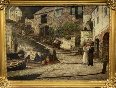 Lot 279 - Edward Richard TAYLOR (1838-1911) Clovelly Oil...