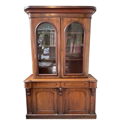 Lot 3010 - A Victorian mahogany bookcase with moulded...