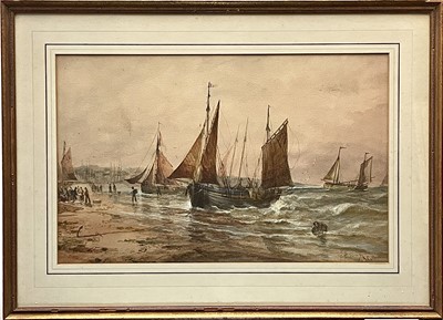 Lot 135 - John CALLOW (1822-1878) Fishing Boats,...