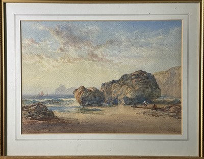 Lot 437 - James George PHILP (1816-1885) A Cornish Beach...