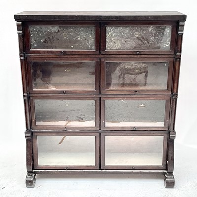 Lot 3018 - A Macey mahogany sectional bookcase, American,...