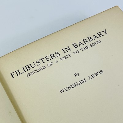 Lot 1191 - PERCY WYNDHAM LEWIS. 'Filibusters in Barbary...