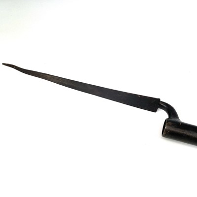 Lot 105 - A 19th century steel socket bayonet, fixed to...