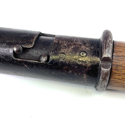 Lot 105 - A 19th century steel socket bayonet, fixed to...
