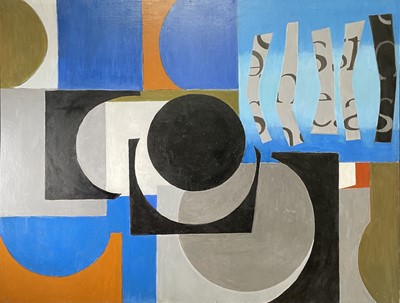 Lot 461 - Rosina ROGERS (1918-2011) Black Circle and...