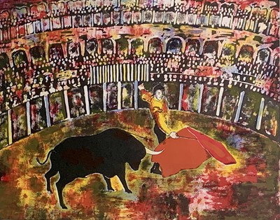 Lot 398 - Rosina ROGERS (1918-2011) The Bullfight...