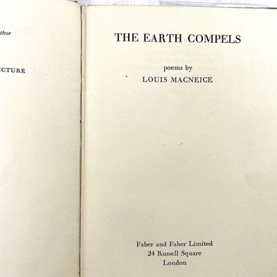 Lot 1180 - LOUIS MACNEICE. 'The Earth Compels,' first...