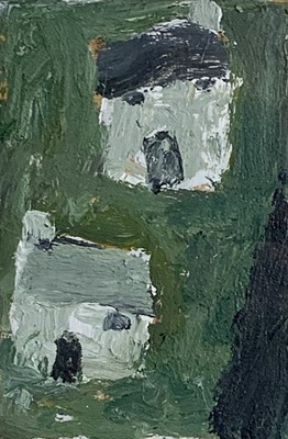 Lot 476 - David PEARCE (1963) Two Cottages Mixed media  ...