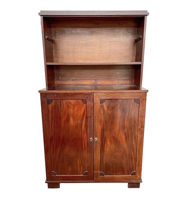 Lot 3058 - A mahogany bookcase cabinet, 19th century and...