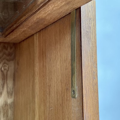 Lot 3022 - An oak glazed bookcase, 1930s, fitted with...