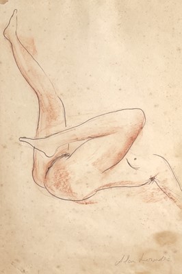 Lot 537 - Alan LOWNDES (1921-1978) Nude Drawing Mixed...