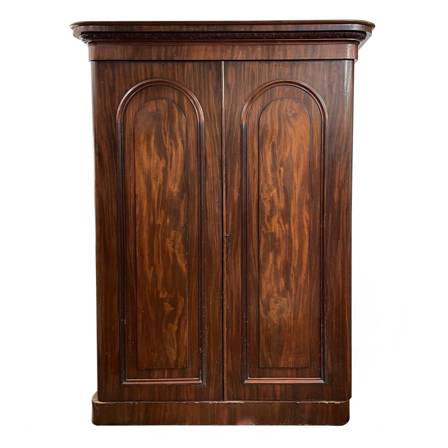 Lot 3061 - A Victorian mahogany wardrobe with two