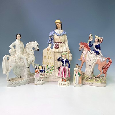Lot 854 - A Victorian Staffordshire figure of Jenny Lind,...