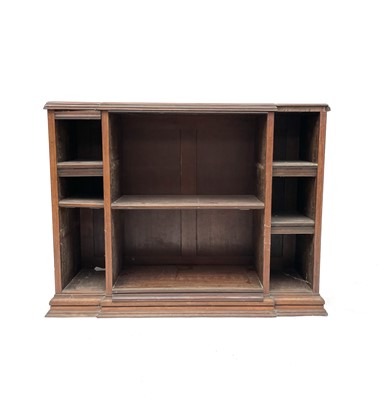 Lot 3084 - A 19th century rosewood open bookcase,...