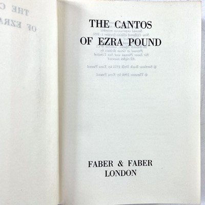 Lot 1185 - EZRA POUND. 'The Cantos of Ezra Pound,' first...