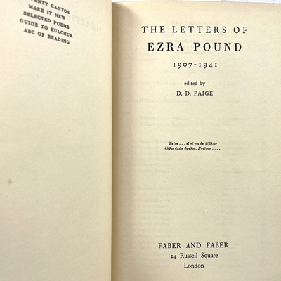 Lot 1185 - EZRA POUND. 'The Cantos of Ezra Pound,' first...