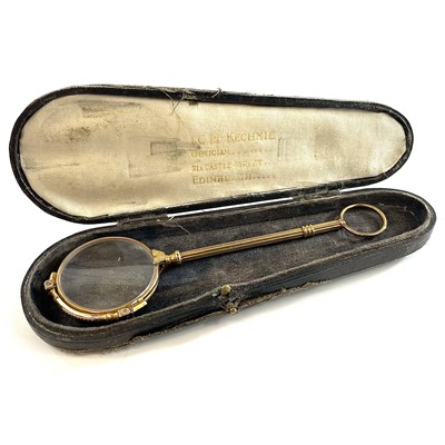Lot 167 - A pair of Victorian gilt metal lorgnettes,...
