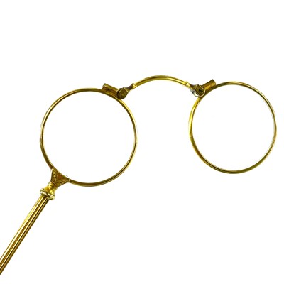 Lot 167 - A pair of Victorian gilt metal lorgnettes,...