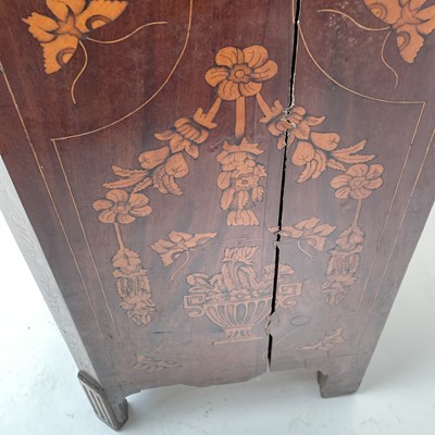 Lot 634 - An 18th century Dutch marquetry cabinet.
