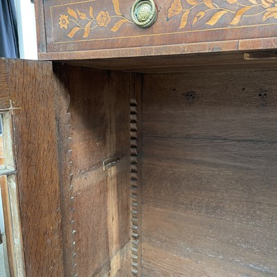 Lot 634 - An 18th century Dutch marquetry cabinet.