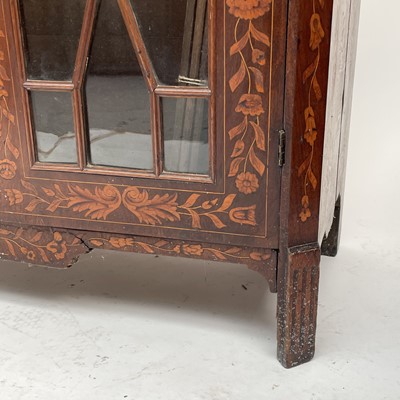 Lot 634 - An 18th century Dutch marquetry cabinet.