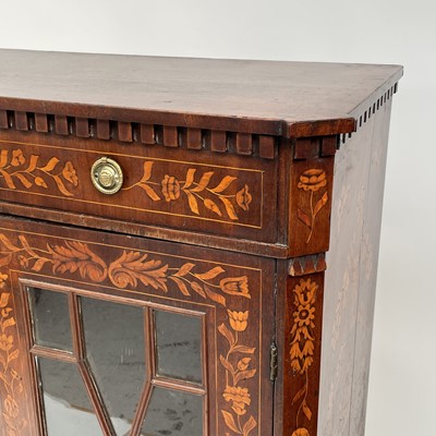 Lot 634 - An 18th century Dutch marquetry cabinet.