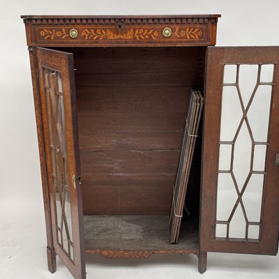 Lot 634 - An 18th century Dutch marquetry cabinet.