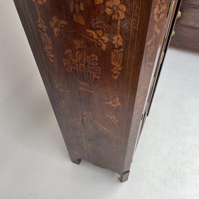 Lot 634 - An 18th century Dutch marquetry cabinet.