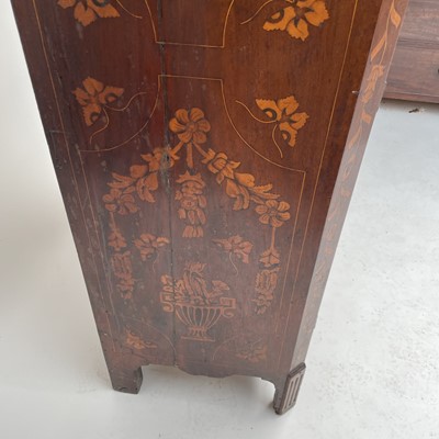 Lot 634 - An 18th century Dutch marquetry cabinet.