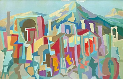 Lot 431 - Joyce TURNER (1920-2020) Pompeii Oil on board...