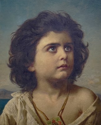 Lot 544 - Sophie ANDERSON (1823-1903) Paolo, Capri Oil...