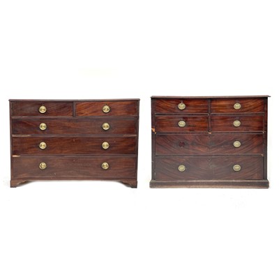 Lot 3033 - A George III mahogany shallow chest of drawers...