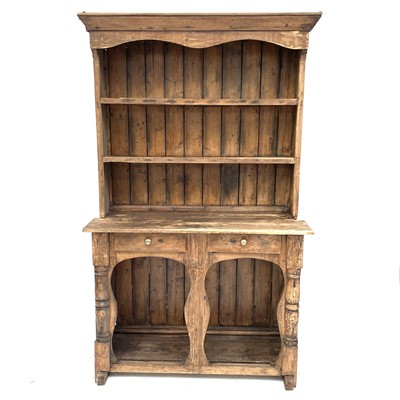 Lot 3031 - A continental provincial pine dresser with two...