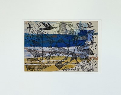 Lot 118 - William BLACK (XX) Flock of Birds Ink and wash...