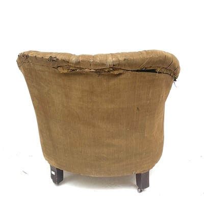 Lot 3029 - A Victorian upholstered button back tub chair...