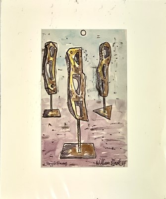 Lot 185 - William BLACK (XX) Upright Forms Ink and wash...