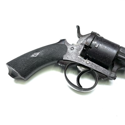 Lot 124 - An English six-shot pin fire revolver, mid...