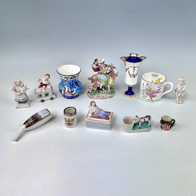 Lot 844 - A Mintons porcelain twin handled small vase,...