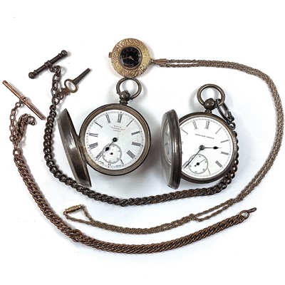 Lot 445 - An Elgin National Watch Co silver cased key...