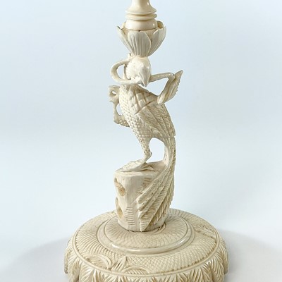 Lot 288 - A 19th century Chinese ivory carved and...