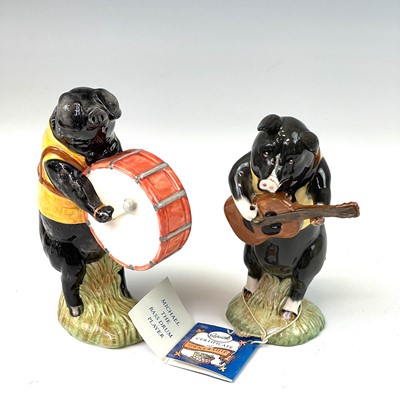 Lot 995 - A collection of seven Beswick pottery pig band...